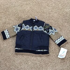 New! BT kids SZ 6/9 months navy sweater/ vest set